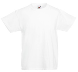 Fruit of the Loom, Original T, children's cotton T-shirt, white, 9-11