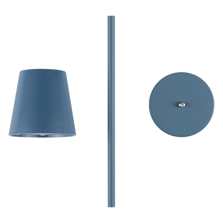 NERA, led stona lampa, azurno plava