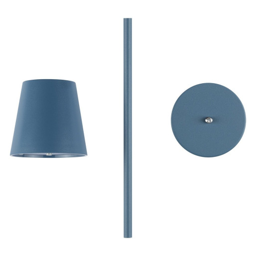 NERA, led stona lampa, azurno plava