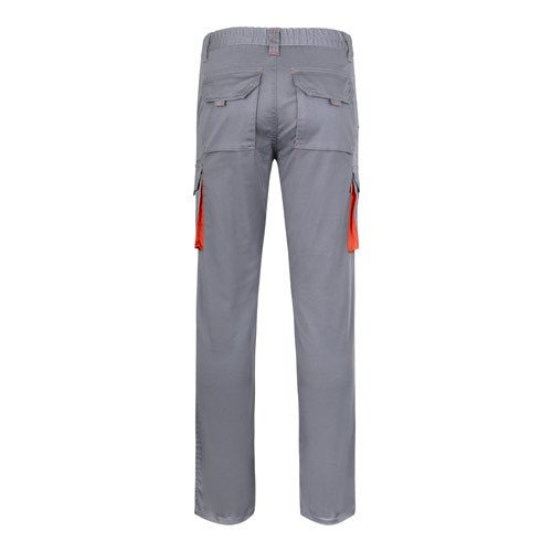 VL FIDES. Two-tone, multi-pocket stretch trousers (240g/m²), in cotton (46%), EME (38%) and polyester (16%)