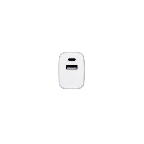WEGENER. Power adapter with USB-A port 18W and USB-C 20W in recycled ABS (100% rABS)