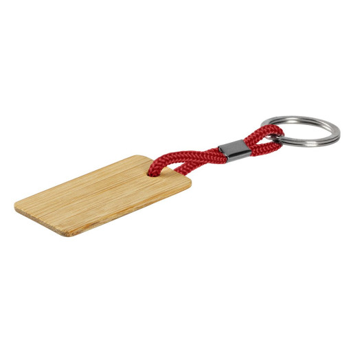 LOG R, wooden key holder, red