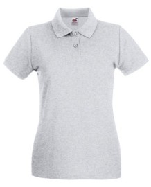 Fruit of the Loom, Ladies Premium Polo, Women's Premium Polo Shirt, Ash Gray, L