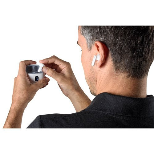 CAETANO. Bežične slušalice sa 4 sata trajanja baterije i recyklovaného ABS (100% rABS)