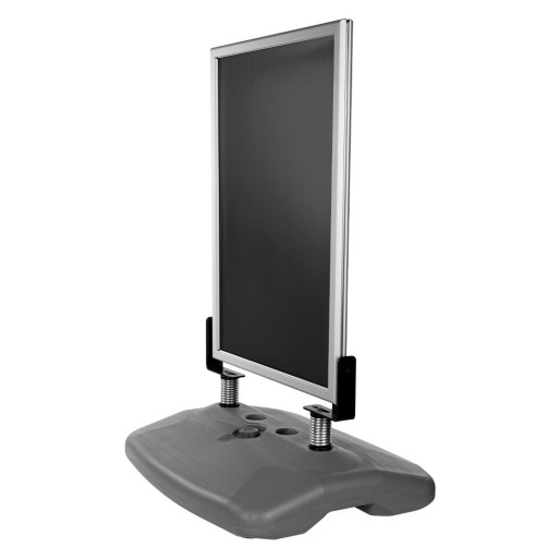 WIND DISPLAY B1, aluminum poster stand, silver