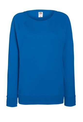 Fruit of the Loom, Ladies Raglan Sweat, women's classic sweatshirt, royal blue, M