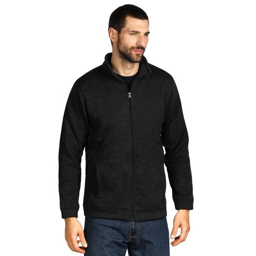 JUMPER, unisex mčlange sweatshirt, black