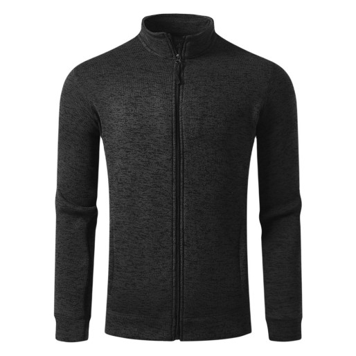 JUMPER, unisex mčlange sweatshirt, black