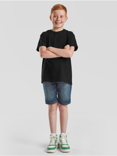 Fruit of the loom, KIDS ICONIC 195 T pamučna majca crna 104 (3-4 godina)