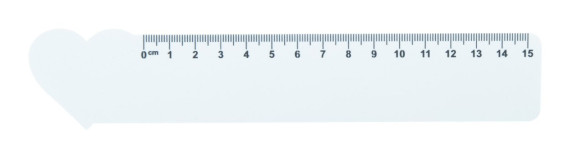 Couler 15 15 cm ruler, heart