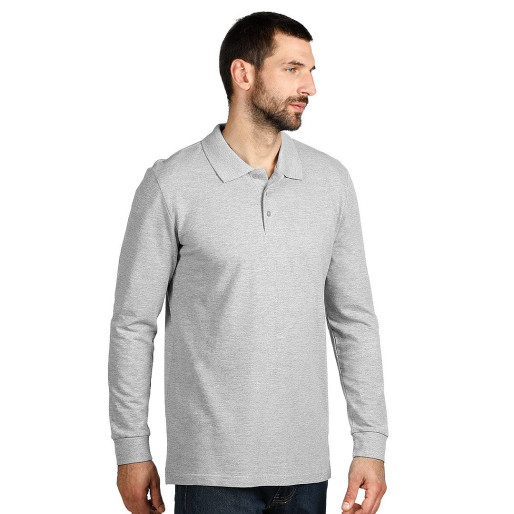 AZZURRO II LSL, pamučna polo majica dugih rukava, 180 g/m2, pepeljasta