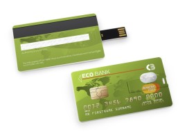 CREDIT CARD, USB Flash memorija, 4GB, bela