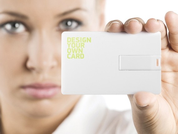 CREDIT CARD, USB Flash memorija, 4GB, bela
