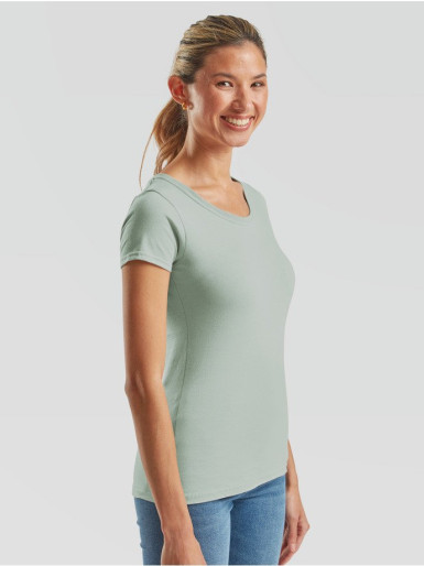 Fruit of the Loom, Ladies Iconic Ringspun Premium T, ženska majica kratkih rukava, pastelno zeleno, S