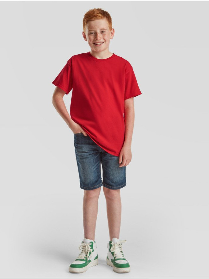 Fruit of the loom, KIDS ICONIC 195 T pamučna majca crvena 128 (7-8 godina)