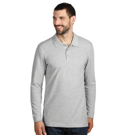 AZZURRO II LSL, long sleeved polo shirt, 180 g/m2, ash
