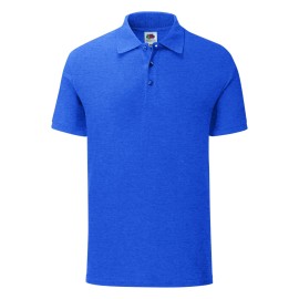 Fruit of The Loom Iconic Polo muška polo majica kratkih rukava retro pepeljasto rojal, XL