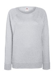 Fruit of the Loom, Ladies Raglan Sweat, Women's Classic Sweatshirt, Ash Gray, 2XL