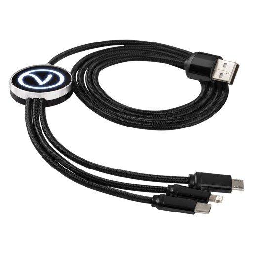 IMPULS, usb charging cable 3 in 1, black