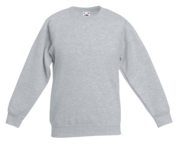 Fruit of the Loom, Kids Premium Set-in Sweat, lagana dečija dukserica, pepeljasto siva, 7-8