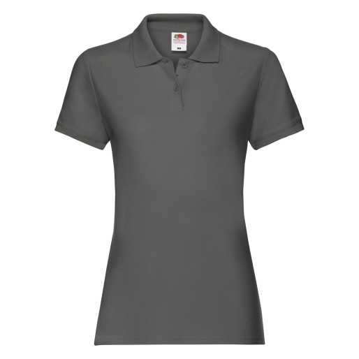 Fruit of the Loom, Ladies Premium Polo, ženska premium polo majica,svetlo grafit , XL