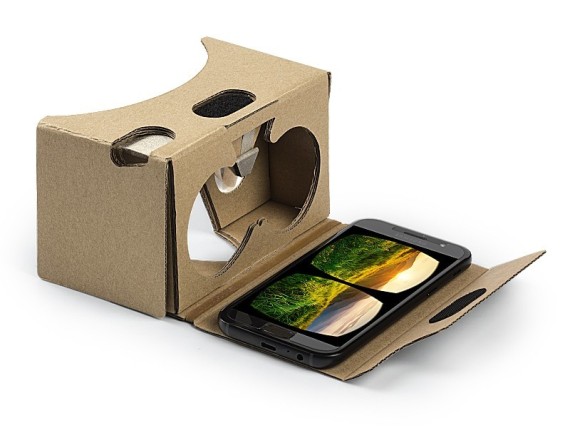 VR, virtual reality stakloes, cardboard color