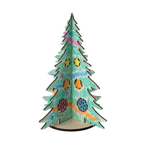 PINERY. Collapsible wooden Christmas tree to colour