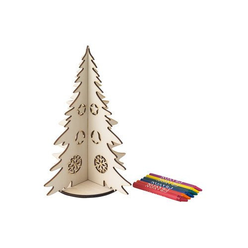 PINERY. Collapsible wooden Christmas tree to colour