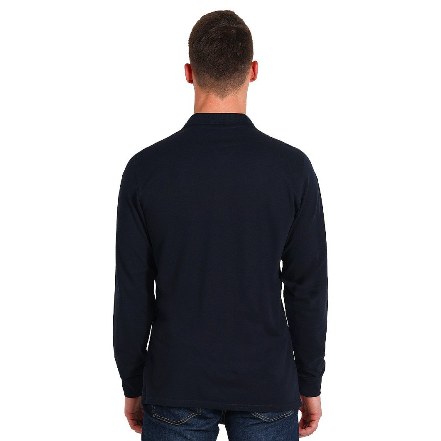 AZZURRO II LSL, long sleeved polo shirt, 180 g/m2, blue