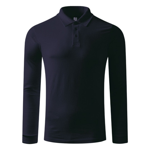 AZZURRO II LSL, long sleeved polo shirt, 180 g/m2, blue