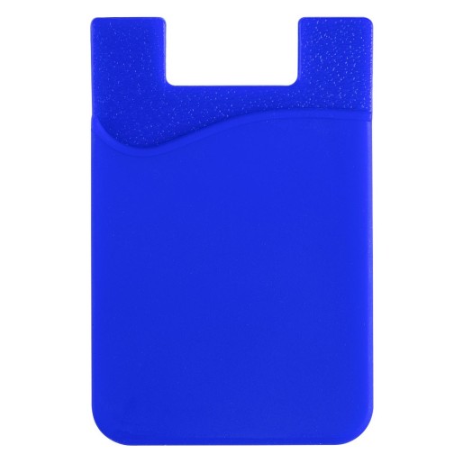 POCKET, silicone card holder for phone, royal blue