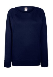 Fruit of the Loom, Ladies Raglan Sweat, women's classic sweatshirt, dark navy, 2XL