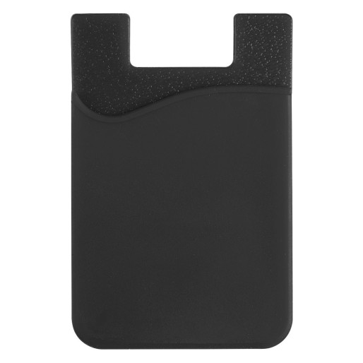 POCKET, silicone card holder for phone, black