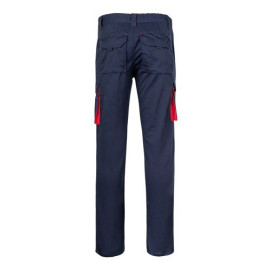 VL FIDES. Two-tone, multi-pocket stretch trousers (240g/m²), in cotton (46%), EME (38%) and polyester (16%)