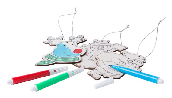 Bancax colouring christmas tree ornament set