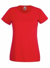 Fruit of the Loom, Valueweight, women's cotton T-shirt, red, 2XL