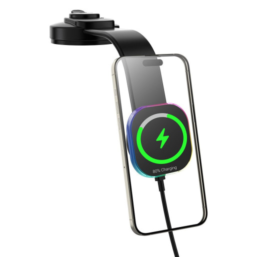 HOOK, car phone holder and wireless charger, 15w, black