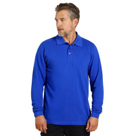 AZZURRO II LSL, long sleeved polo shirt, 180 g/m2, royal blue
