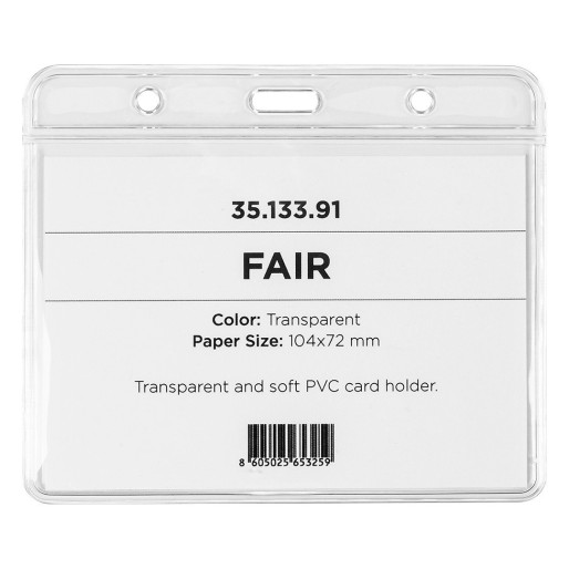FAIR, pvc id card holder, transparent
