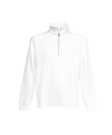 Fruit Of The Loom Premium Zip Neck Sweat, Rhinestone Zip Clasp