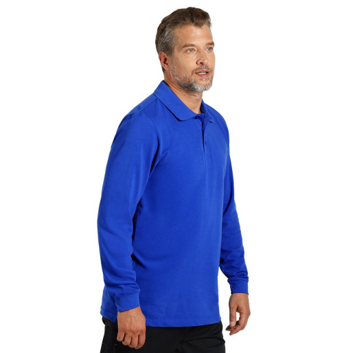 AZZURRO II LSL, pamučna polo majica dugih rukava, 180 g/m2, rojal plava