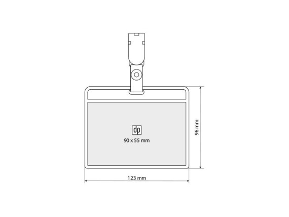 VISITOR, cartridge for ident. attachment card, transparent
