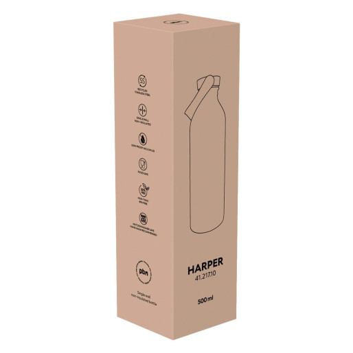 HARPER, water bottle, 500 ml, black