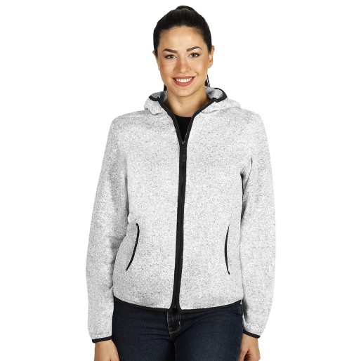 JOKER LADY, mčlange hooded sweatshirt, ash