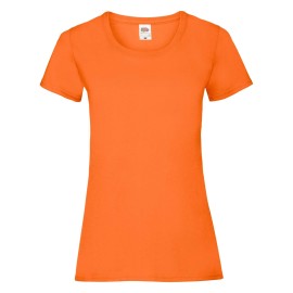 Fruit of the Loom, Valueweight, Women's Cotton Short Sleeve T-shirt, Orange, XL