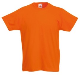 Fruit of the Loom, Original T, children's cotton T-shirt, orange, 7-8