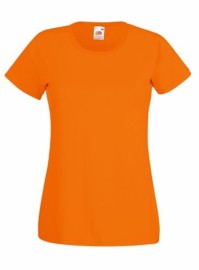 Fruit of the Loom, Valueweight, Women's Cotton T-shirt, Orange, XS