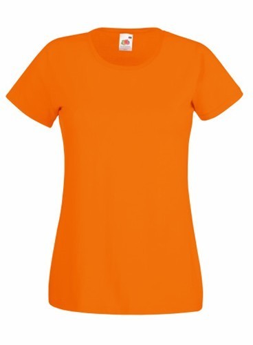 Fruit of the Loom, Valueweight, Women's Cotton T-shirt, Orange, XS