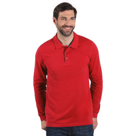 AZZURRO II LSL, long sleeved polo shirt, 180 g/m2, red