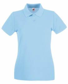 Fruit of the Loom, Ladies Premium Polo, ženska premium polo majica, nebesko plava, M